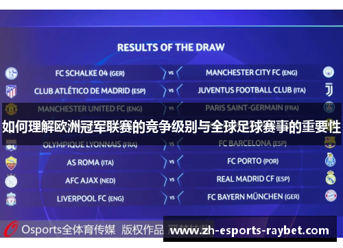 如何理解欧洲冠军联赛的竞争级别与全球足球赛事的重要性 如何理解欧洲冠军联赛的竞争级别与全球足球赛事的重要性
